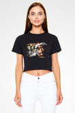 Tupac Shakur Siyah Crop Top Tişört