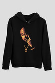 Tupac Shakur Siyah Unisex Hoodie