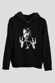 Tupac Shakur Siyah Unisex Hoodie