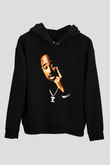Tupac Shakur Siyah Unisex Hoodie