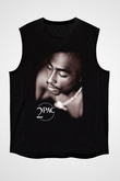 Tupac Shakur Siyah Unisex Kolsuz Tişört