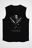 Tupac Shakur Siyah Unisex Kolsuz Tişört