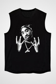 Tupac Shakur Siyah Unisex Kolsuz Tişört