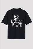 Tupac Shakur Siyah Unisex Oversize Tişört T-Shirt