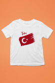 Türkiye Baskılı Beyaz Unisex Çocuk Tişört