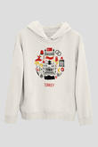 Türkiye Beyaz Unisex Kapşonlu Sweatshirt