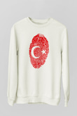 Türkiye Beyaz Unisex Sweatshirt