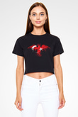 Türkiye Siyah Crop Top Tişört