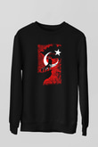 Türkiye Siyah Unisex Sweatshirt