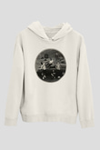 Turnstile Baskılı Beyaz Unisex Kapüşonlu Sweatshirt