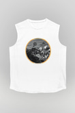 Turnstile Baskılı Beyaz Unisex Kolsuz Tişört - Tshirt