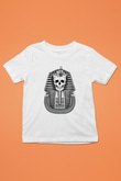 Tutankhamun Baskılı Beyaz Unisex Beyaz Çocuk Tişört - Tshirt