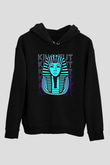 Tutankhamun Baskılı Unisex Siyah Hoodie
