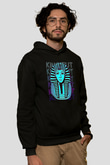 Tutankhamun Baskılı Unisex Siyah Hoodie