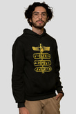 Tutankhamun Baskılı Unisex Siyah Hoodie