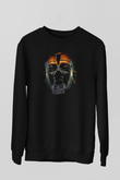 Tutankhamun Baskılı Unisex Siyah Sweatshirt