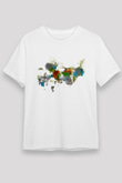 Tuval Beyaz Unisex Tişört T-Shirt - TişörtFabrikası