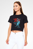 Twenty One Pilots Siyah Crop Top Tişört