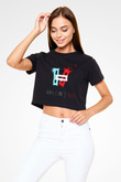 Twenty One Pilots Siyah Crop Top Tişört