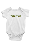 Twin Peaks Baskılı Beyaz Unisex Bebek Body - Zıbın