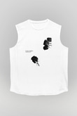 Twin Tribes Baskılı Beyaz Unisex Kolsuz Tişört - Tshirt