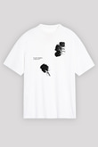 Twin Tribes Baskılı Beyaz Unisex Oversize Tişört - Tshirt