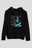 Twin Tribes Baskılı Unisex Siyah Kapüşonlu Sweatshirt