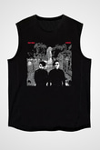 Twin Tribes Baskılı Unisex Siyah Kolsuz Tişört - Tshirt