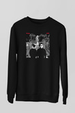 Twin Tribes Baskılı Unisex Siyah Sweatshirt