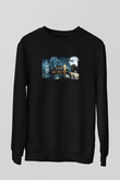 Two Worlds Siyah Unisex Sweatshirt