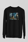 Two Worlds Siyah Unisex Sweatshirt