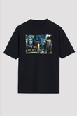 Two Worlds Siyah Unisex Tişört T-Shirt