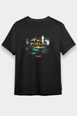 Two Worlds Siyah Unisex Tişört T-Shirt