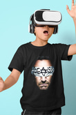 U2 Baskılı Siyah Unisex Çocuk Tişört