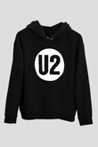 U2 Siyah Unisex Hoodie