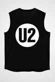 U2 Siyah Unisex Kolsuz Tişört
