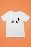 Uçurtma Kayağı Baskılı Unisex Beyaz Çocuk Tişört - Tshirt