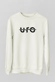 UFO Beyaz Unisex Sweatshirt
