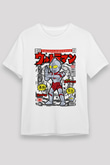 Ultraman Baskılı Unisex Beyaz Tişört