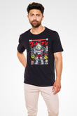 Ultraman Baskılı Unisex Siyah Tişört