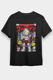 Ultraman Baskılı Unisex Siyah Tişört