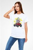 Ultraman Hotrod Baskılı Unisex Beyaz Tişört