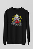Ultraman Hotrod Baskılı Unisex Siyah Sweatshirt