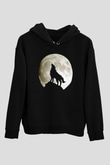Uluyan KurtSiyah  Unisex Hoodie
