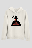 Uncle Acid Baskılı Beyaz Unisex Kapüşonlu Sweatshirt
