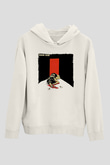 Uncle Acid Baskılı Beyaz Unisex Kapüşonlu Sweatshirt