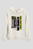 Uncle Acid Baskılı Beyaz Unisex Kapüşonlu Sweatshirt