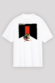 Uncle Acid Baskılı Beyaz Unisex Oversize Tişört - Tshirt