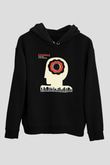 Uncle Acid Baskılı Unisex Siyah Kapüşonlu Sweatshirt