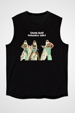 Uncle Acid Baskılı Unisex Siyah Kolsuz Tişört - Tshirt